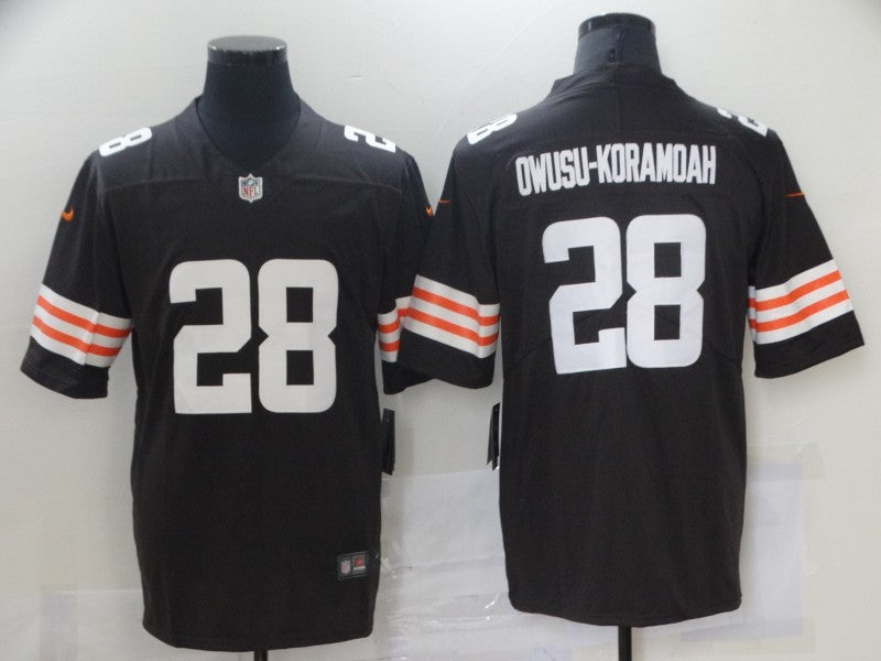 Men's Cleveland Browns Jeremiah Owusu-Koramoah #28 Brown Game Jerseys