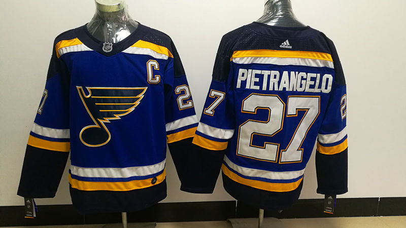 Men's St. Louis Blues Alex Pietrangelo #27 Blue Home Breakaway Player Jerseys