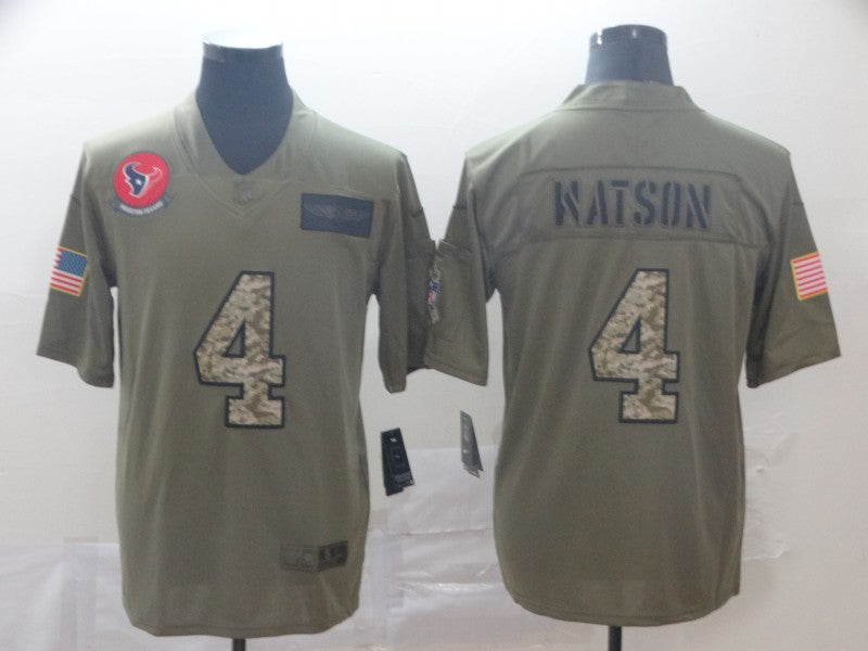 Men's Houston Texans Deshaun Watson #4 Brown Game Player Jerseys