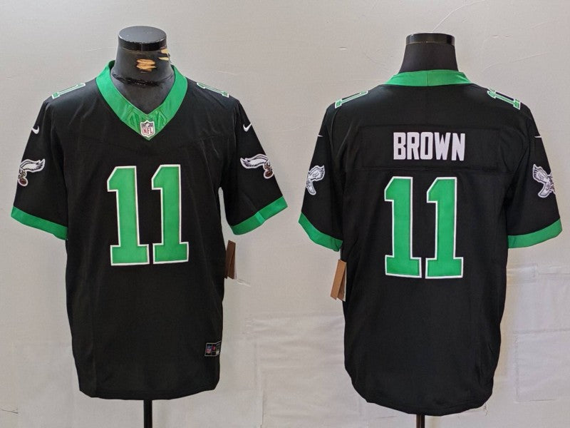 Men's Philadelphia Eagles A.J. Brown #11 Black Vapor F.U.S.E. Limited Jerseys