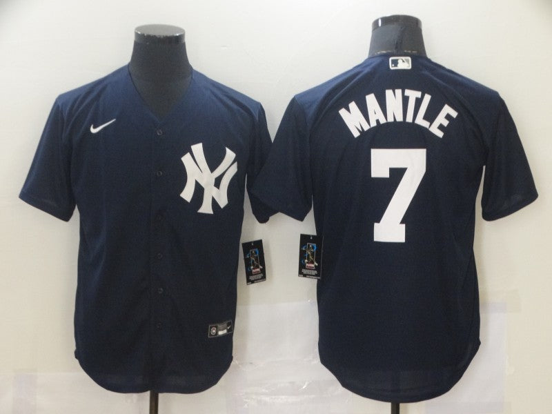 Men's New York Yankees Mickey Mantle #7 Navy Replica Baseball Jerseys
