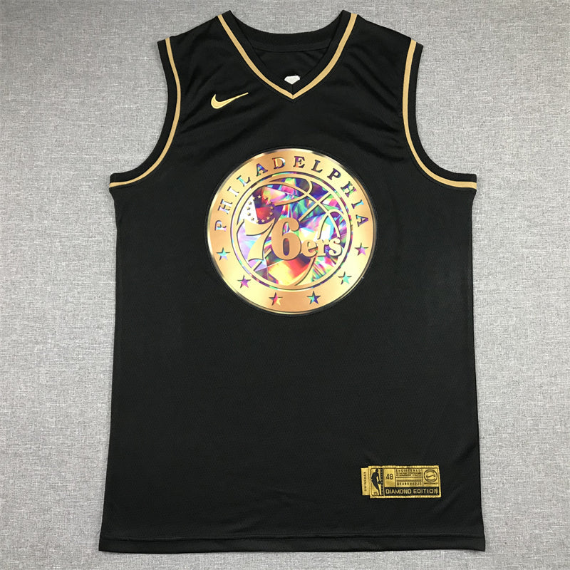 Men's Philadelphia 76ers Allen Iverson #3 Black Swingman Player Jerseys