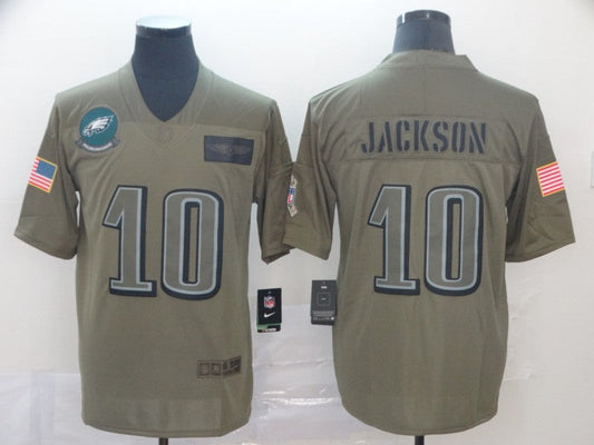Men's Philadelphia Eagles Desean Jackson #10 Brown Game Jerseys