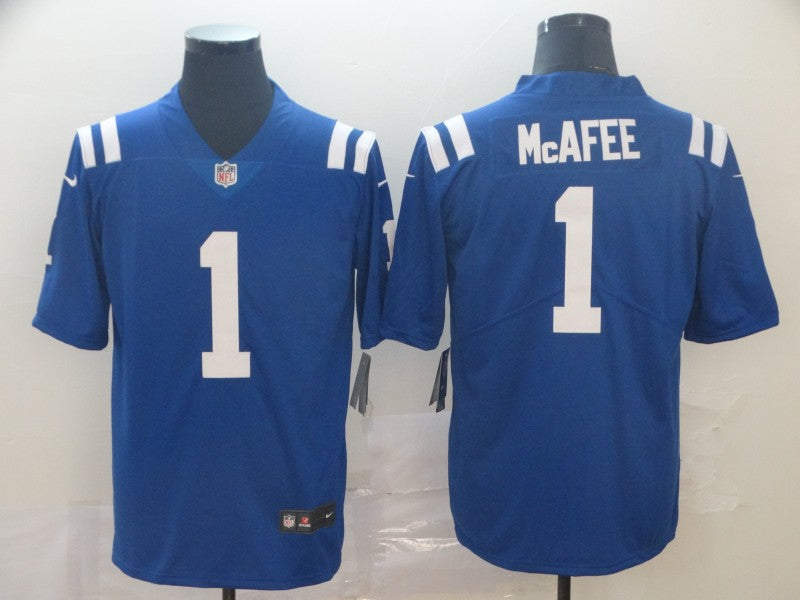 Men's Indianapolis Colts Pat McAfee #1 Blue Player Game Jerseys