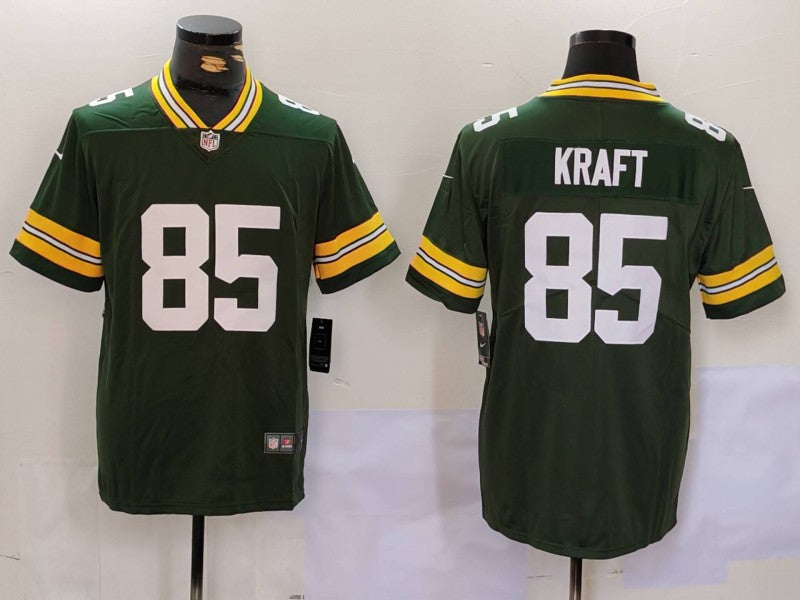 Men's Green Bay Packers Tucker Kraft #85 Green Game Jerseys