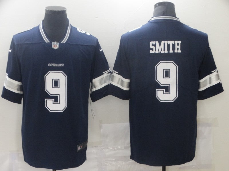 Men's Dallas Cowboys Emmitt Smith #9 Navy Game Player Jerseys