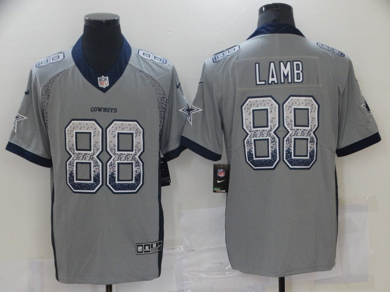Men's Dallas Cowboys CeeDee Lamb #88 Gray Game Jerseys