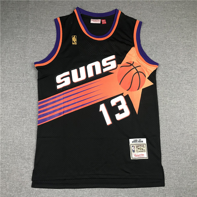 Men's Phoenix Suns Steve Nash Black 1996-97 Hardwood Classics Swingman Jerseys