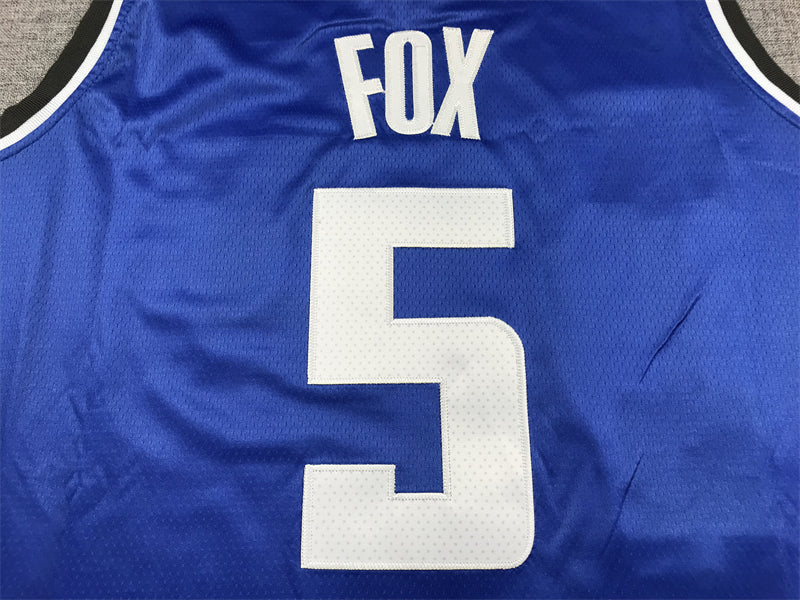 Men's Sacramento Kings De'Aaron Fox #5 Blue 2023/24 Swingman Jerseys - City Edition