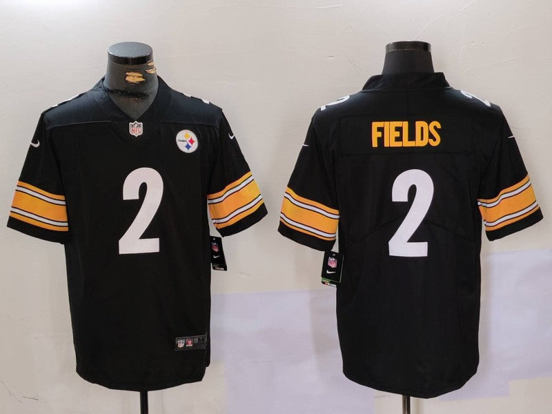 Men's Pittsburgh Steelers Justin Fields #2 Black Player Jerseys