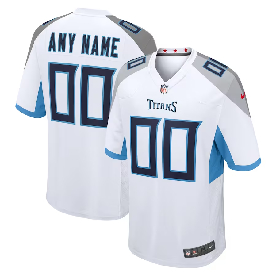 Custom Tennessee Titans White Game Jerseys