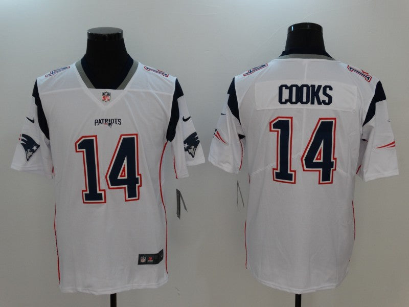 Men's New England Patriots Brandin Cooks #14 White Game Player Jerseys