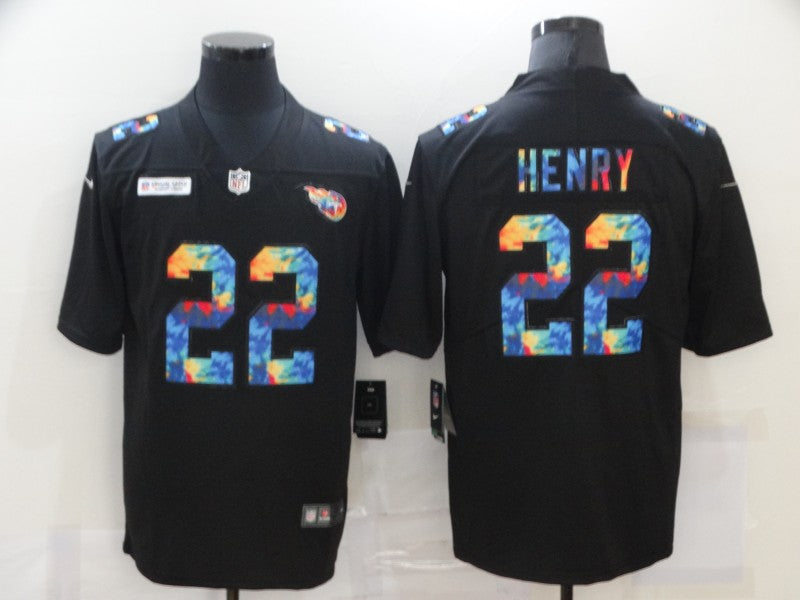 Men's Tennessee Titans Derrick Henry #22 Black Player Game Jerseys