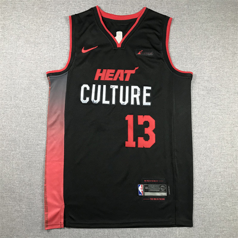 Men's Miami Heat Bam Adebayo #13 Black 2023/24 Swingman Jerseys - City Edition