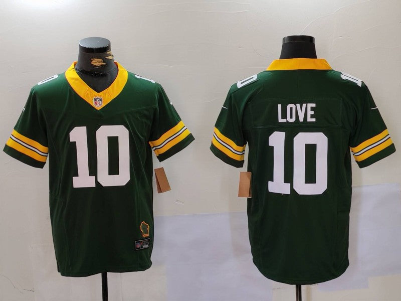 Men's Green Bay Packers Jordan Love #10 Green Player Game Jerseys
