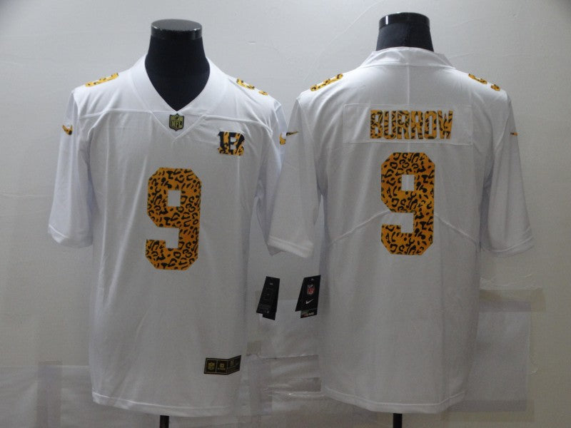 Men's Cincinnati Bengals Joe Burrow #9 White Player Game Jerseys