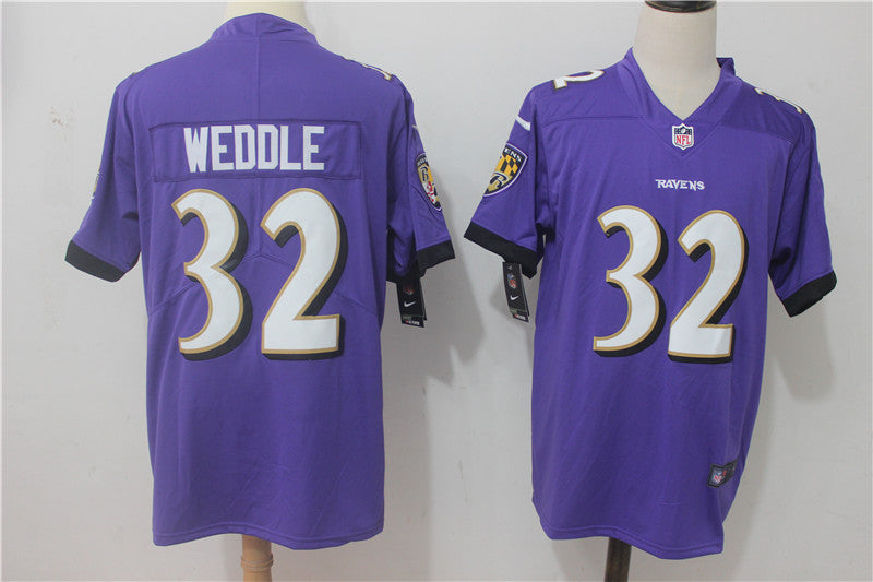 Men's Baltimore Ravens Eric Weddle #32 Purple Game Jerseys