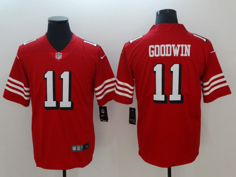 Men's San Francisco 49ers Marquise Goodwin #11 Red Game Jerseys