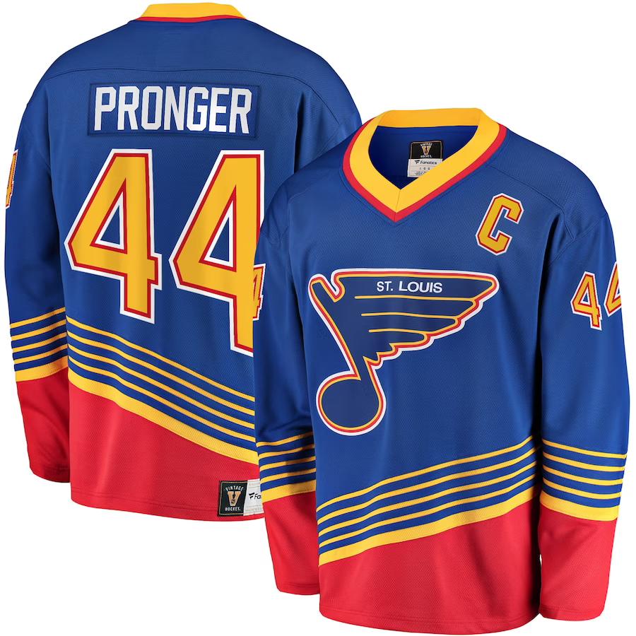 Men's St. Louis Blues Chris Pronger #44 Blue Breakaway Retired Player Jerseys