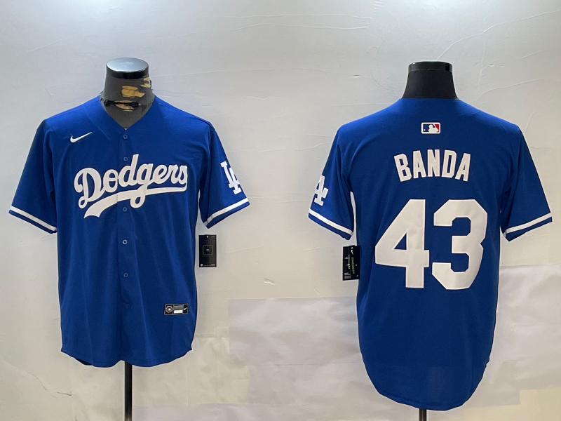 Men's Los Angeles Dodgers Anthony Banda #43 Royal Replica Player Jerseys