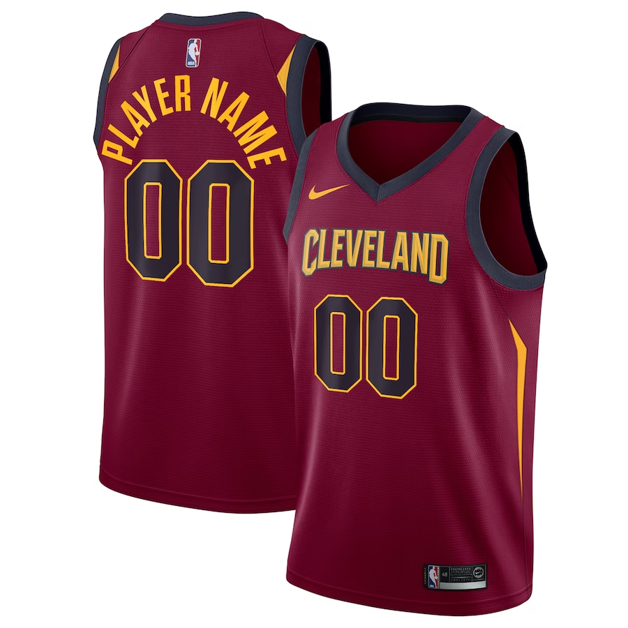 Men's Cleveland Cavaliers Maroon Swingman Custom Jerseys - Icon Edition