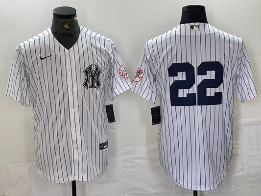 Men's New York Yankees Juan Soto #22 White Limited Name Jerseys