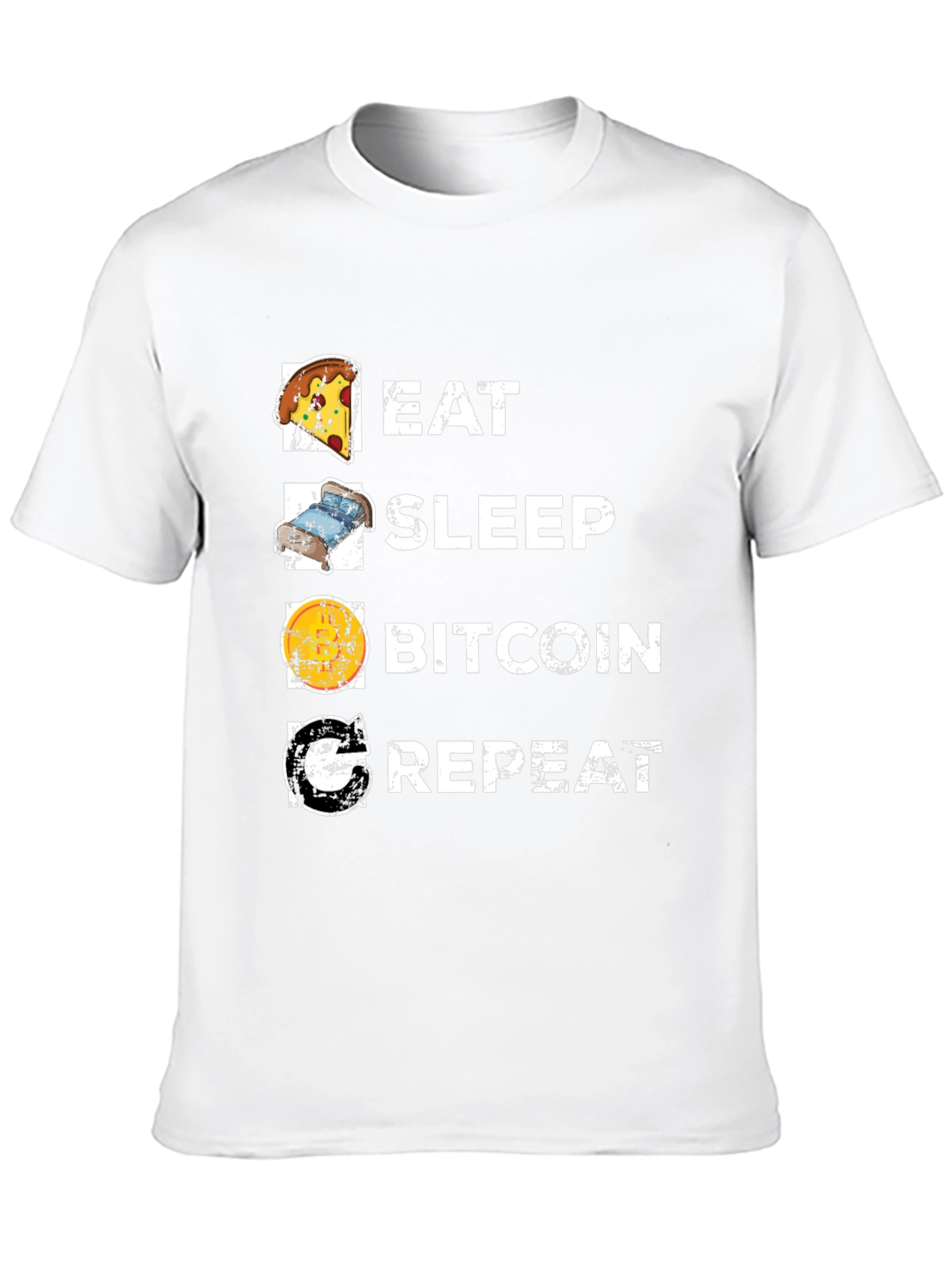 Eat Sleep Bitcoin Repeat Black T-Shirt