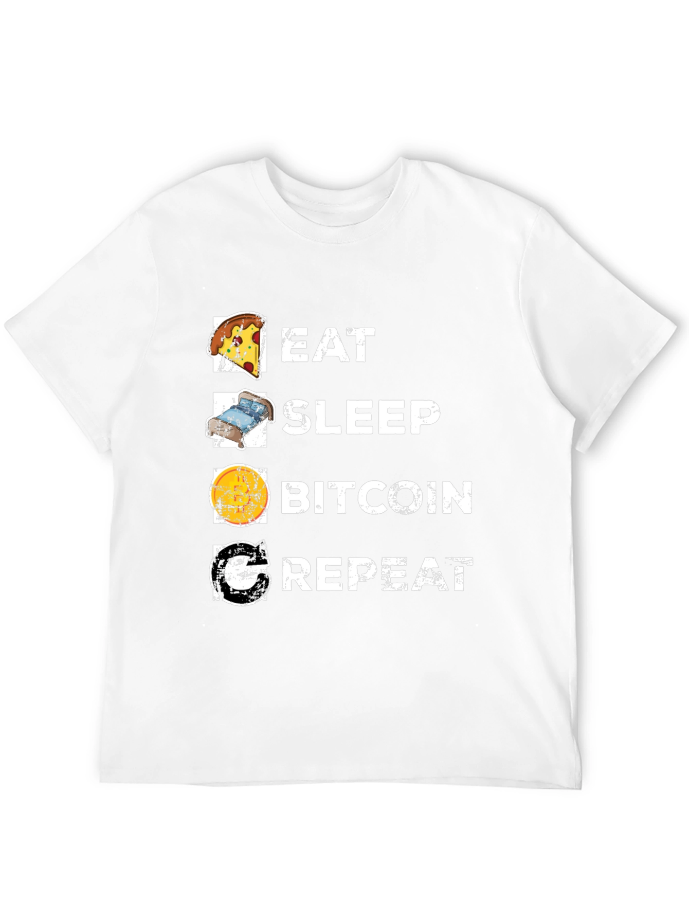 Eat Sleep Bitcoin Repeat Black T-Shirt