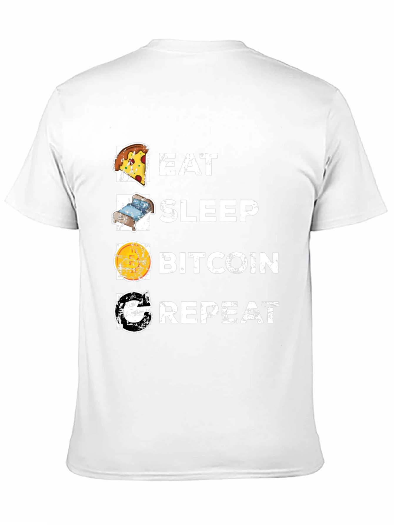 Eat Sleep Bitcoin Repeat Black T-Shirt