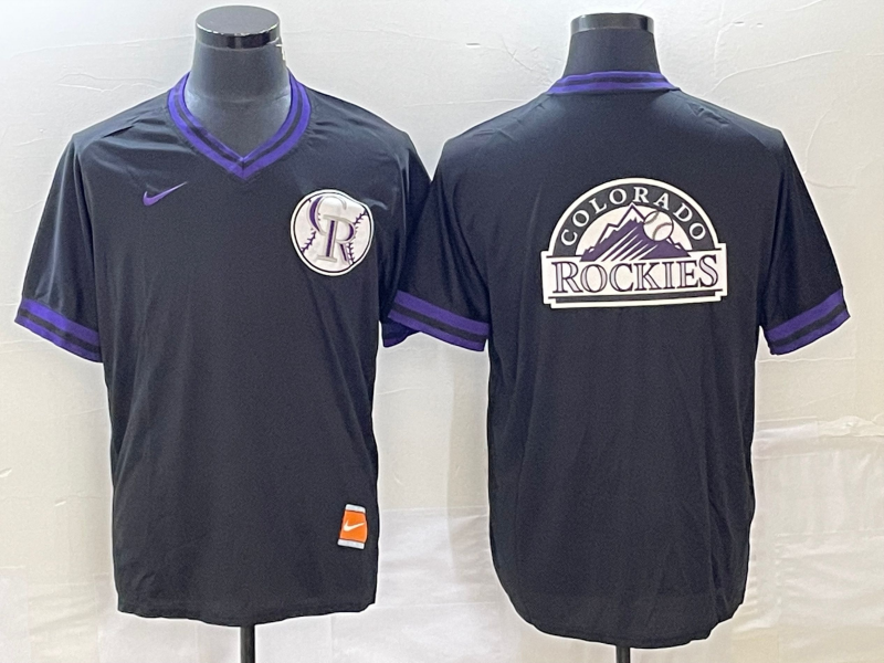 Men's Colorado Rockies Black Alternate Replica Team Jerseys