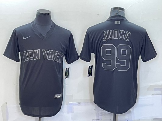 Men's New York Yankees Aaron Judge #99 Black Alternate Game Jerseys