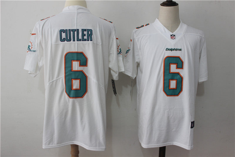 Men's Miami Dolphins Jay Cutler #6 White Game Jerseys