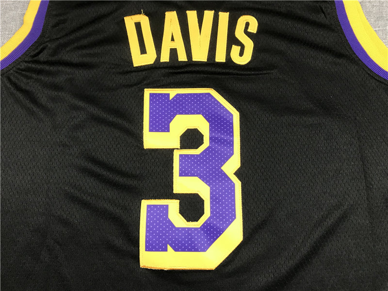Men's Los Angeles Lakers Anthony Davis Black 2020/21 Swingman Player Jerseys
