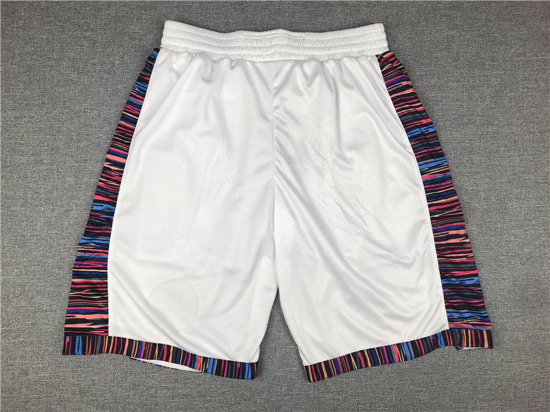 Men's Brooklyn Nets White City Edition Basketball Shorts1