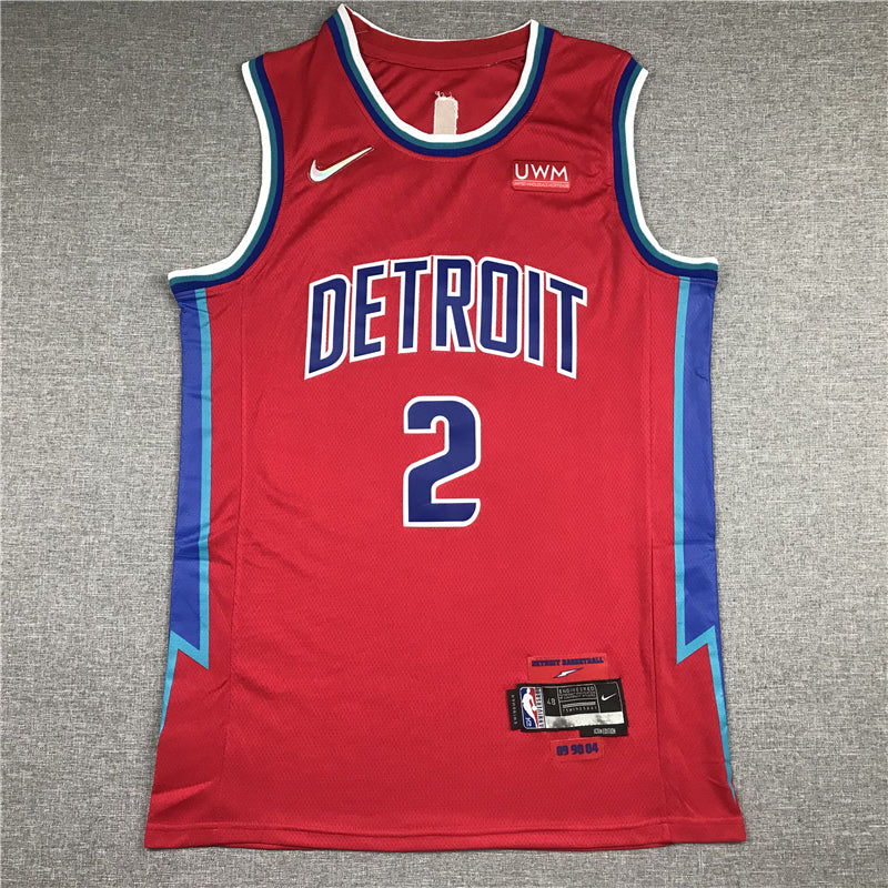 Men's Detroit Pistons Cade Cunningham Red 2021/22 Swingman Jerseys - City Edition