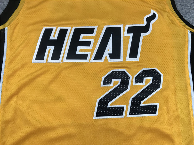 Men's Miami Heat Jimmy Butler #22 NBA Yellow Swingman Jerseys