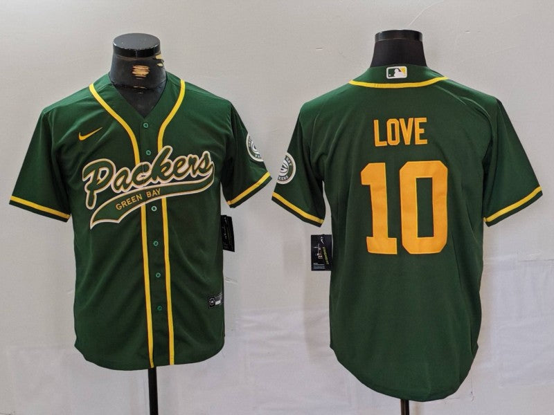 Men's Green Bay Packers Jordan Love #10 Green Game Player Jerseys