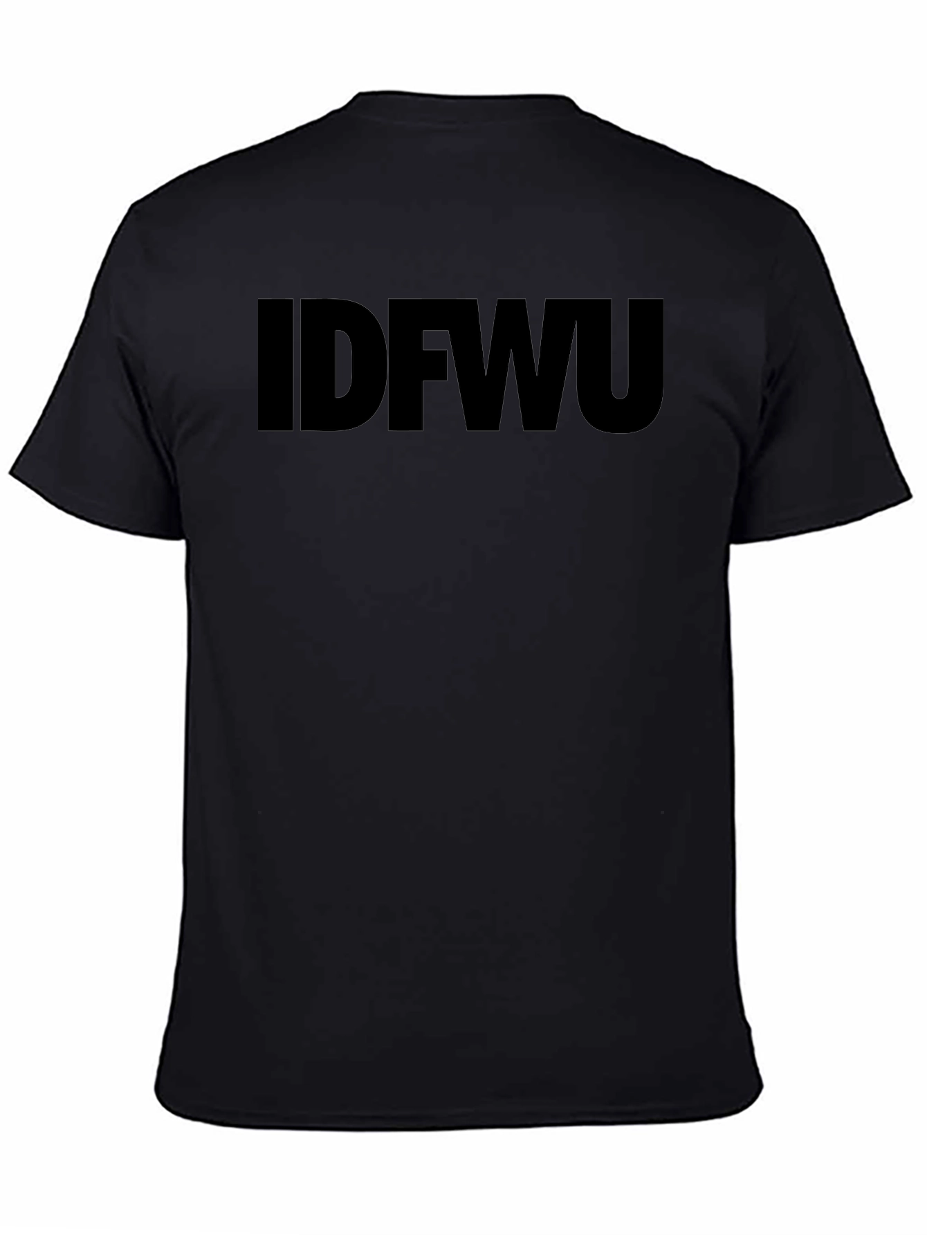 IDFWU Black Graphic T-Shirt - Bold Statement Tee