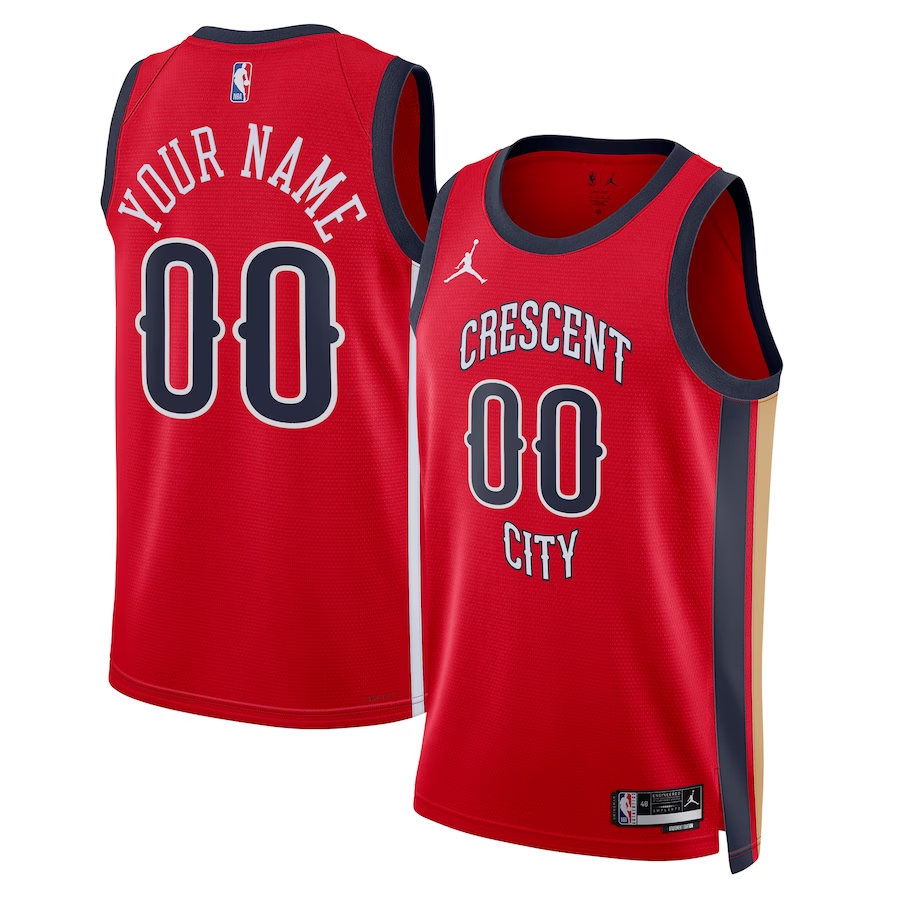 Men's New Orleans Pelicans Red Custom Swingman Jerseys