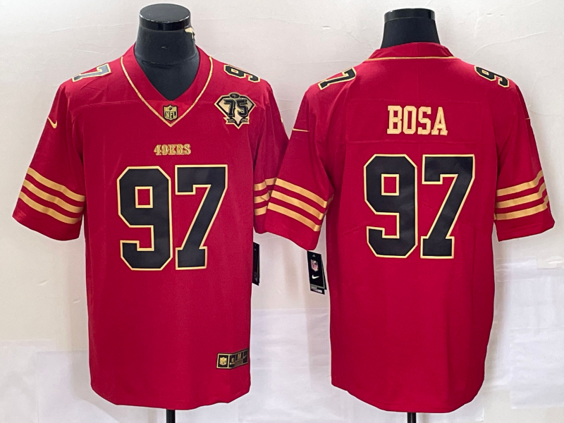 Men's San Francisco 49ers Nick Bosa #97 Scarlet Vapor F.U.S.E. Limited Jerseys
