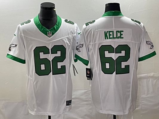 Men's Philadelphia Eagles Jason Kelce #62 White Game Jerseys
