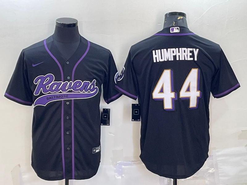 Men's Baltimore Ravens Marlon Humphrey #44 Black Game Jerseys Joint Edition