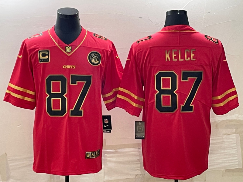 Men's Kansas City Chiefs Travis Kelce #87 Red Game Jerseys