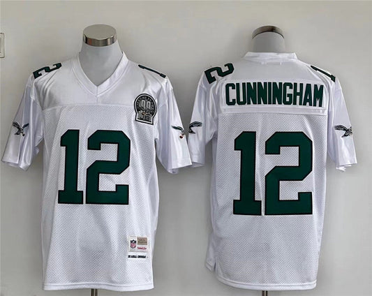 Men's Philadelphia Eagles Randall Cunningham Mitchell & Ness White Legacy Replica Jerseys