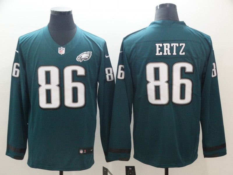 Men's Philadelphia Eagles Zach Ertz #86 Midnight Green Team Game Jerseys