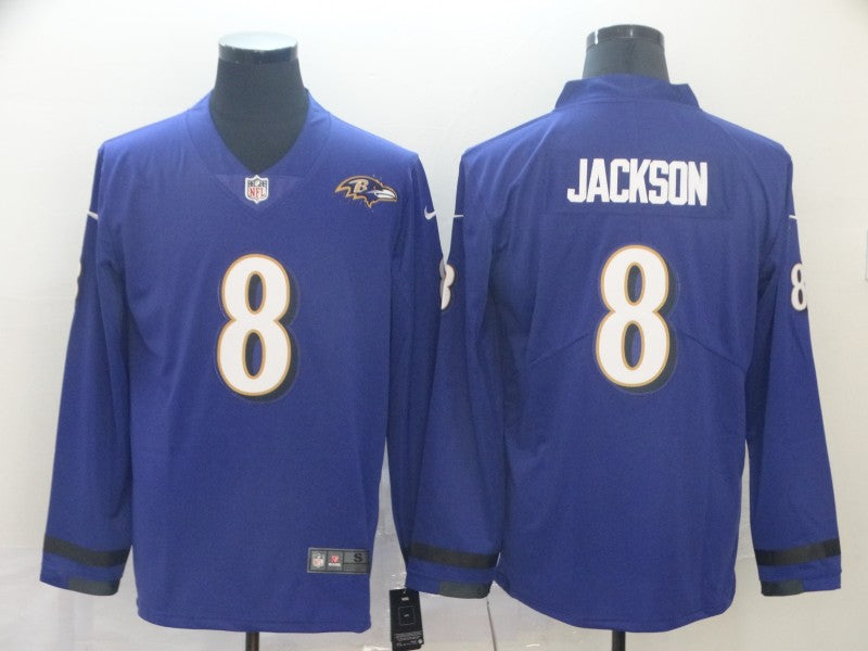 Men's Baltimore Ravens Lamar Jackson #8 Purple Player Game Jerseys