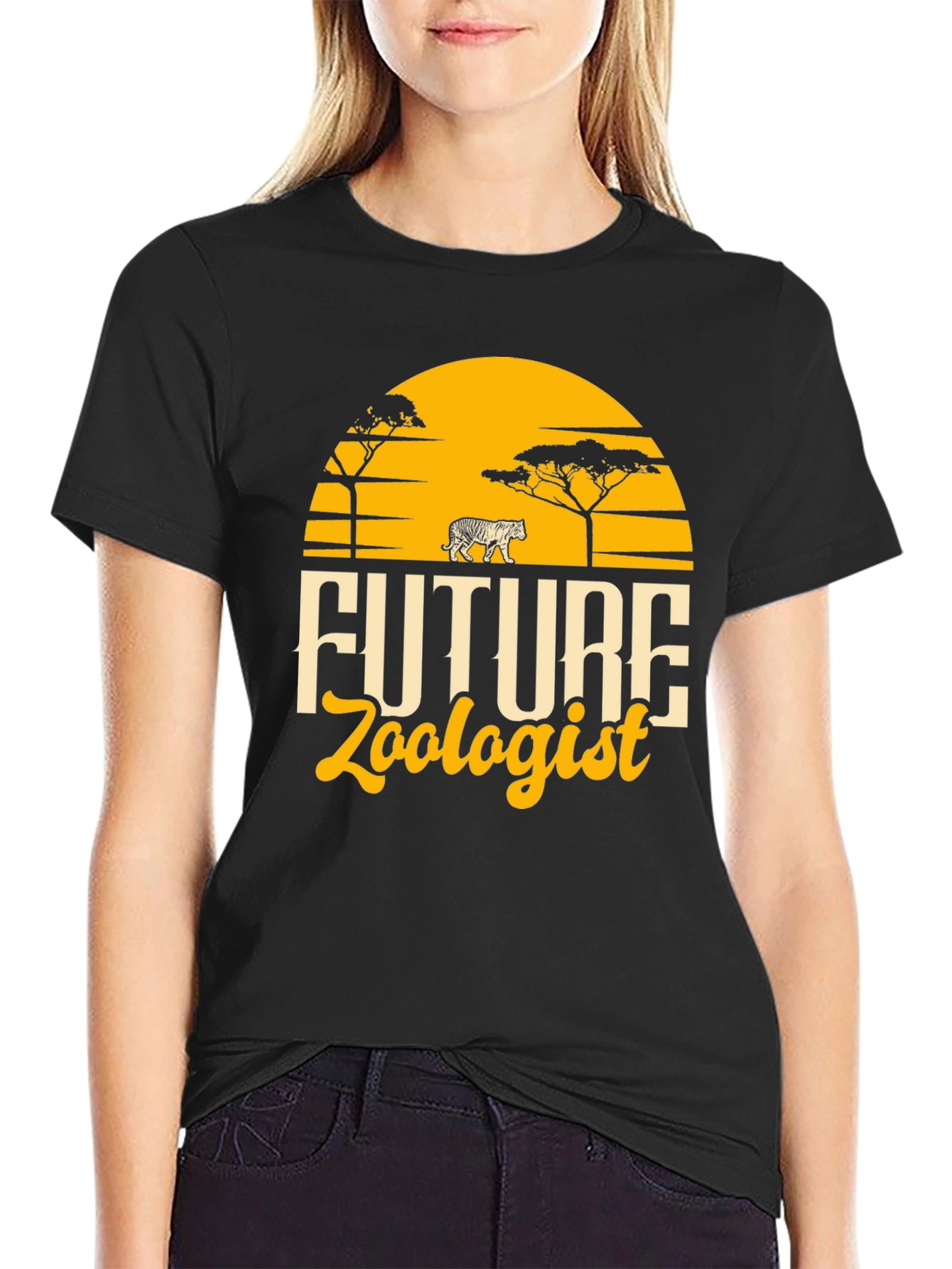 Future Zoologist Black Graphic T-Shirt