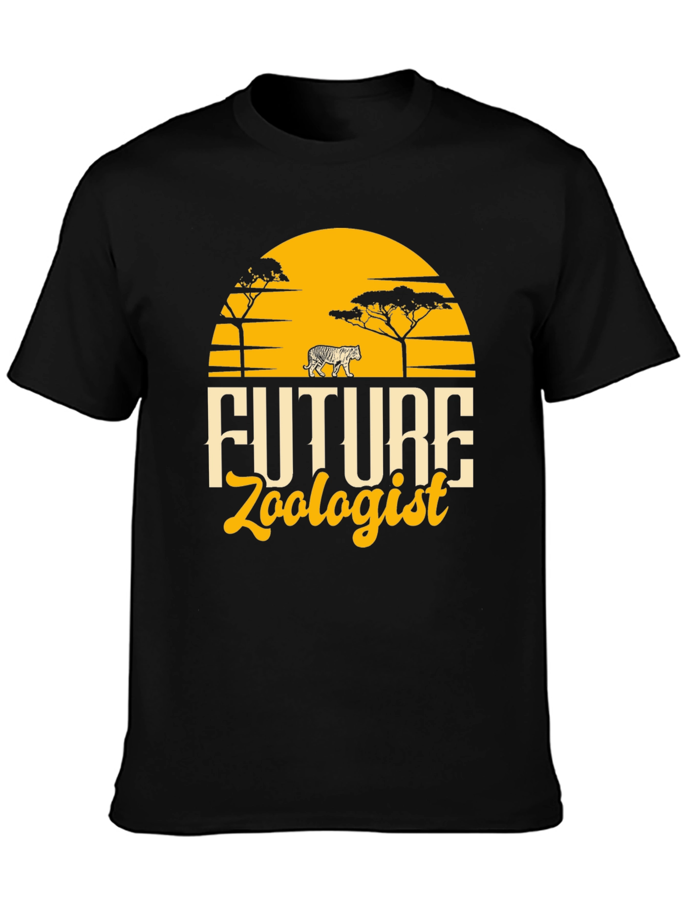 Future Zoologist Black Graphic T-Shirt
