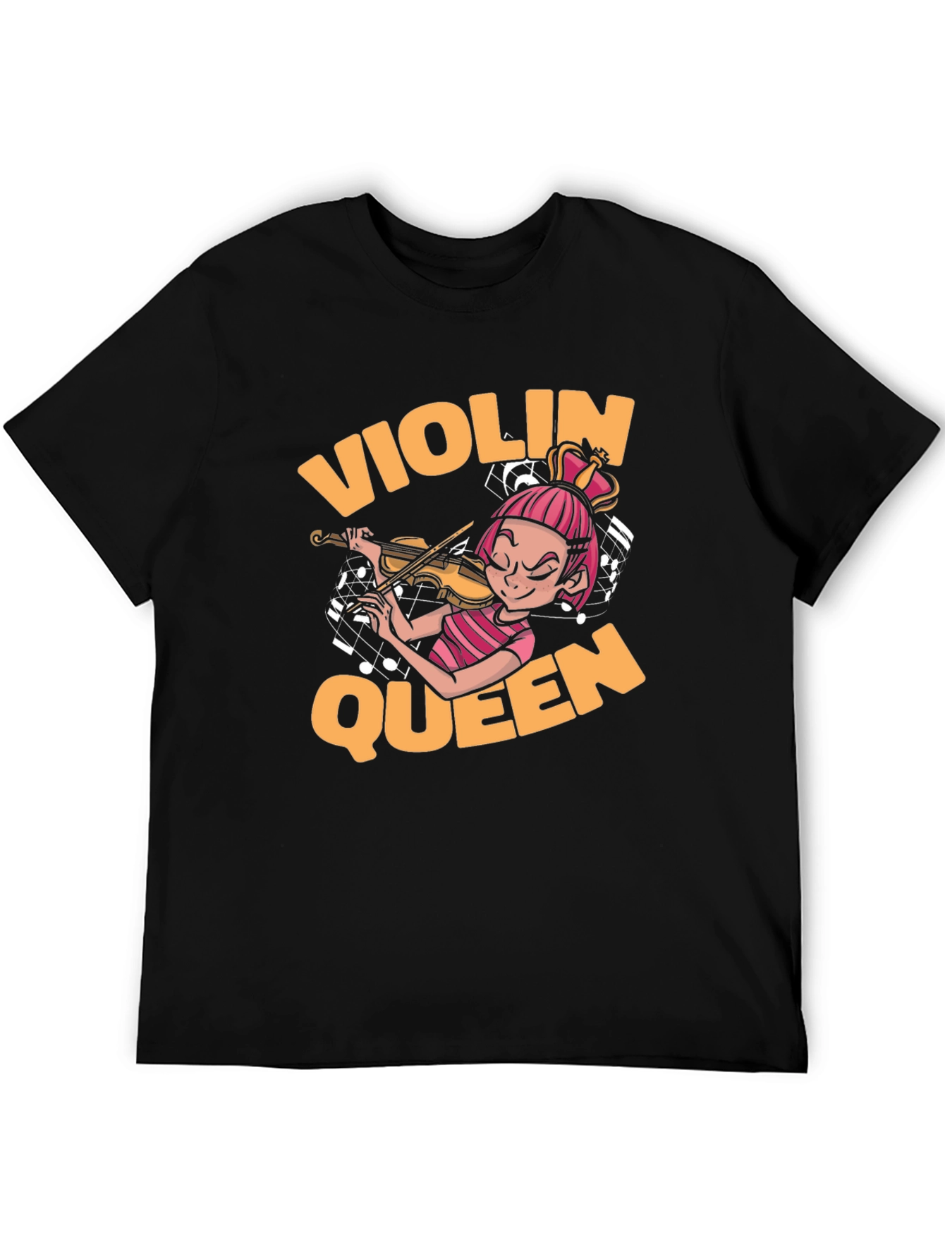 Violin Queen Black T-Shirt - Music Lover Tee