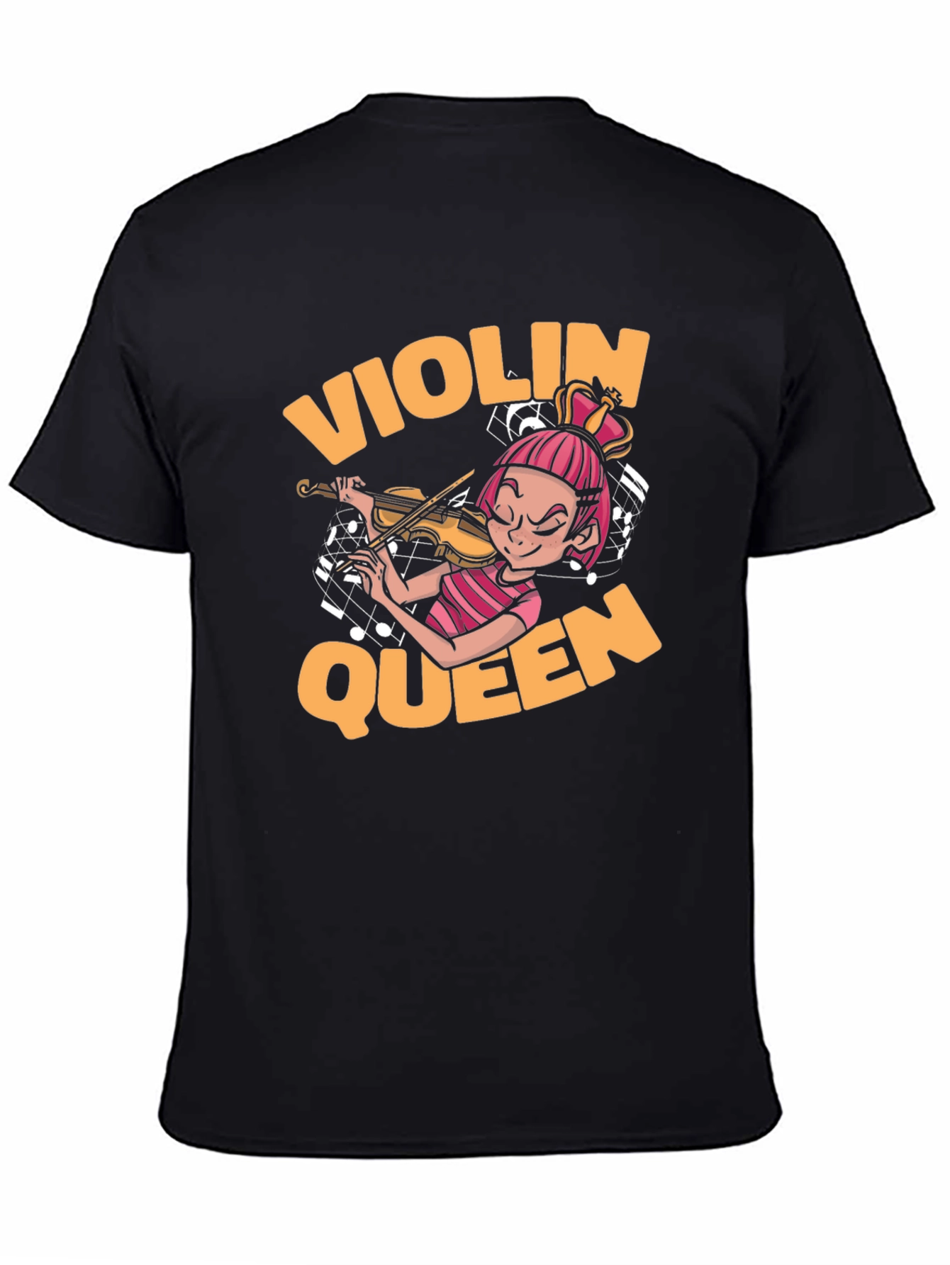Violin Queen Black T-Shirt - Music Lover Tee